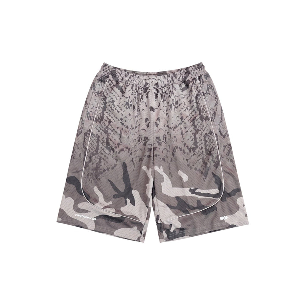 SNAKESKIN CAMO BASKET SHORTS
